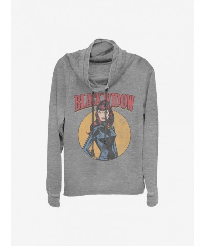 Marvel Black Widow Classic Cartoon Art Cowlneck Long-Sleeve Girls Top $11.85 Tops