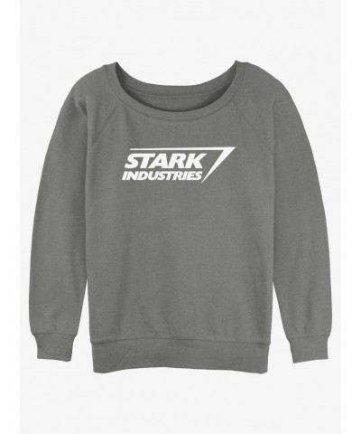 Marvel Iron Man Stark Industries Logo Girls Slouchy Sweatshirt $12.40 Sweatshirts