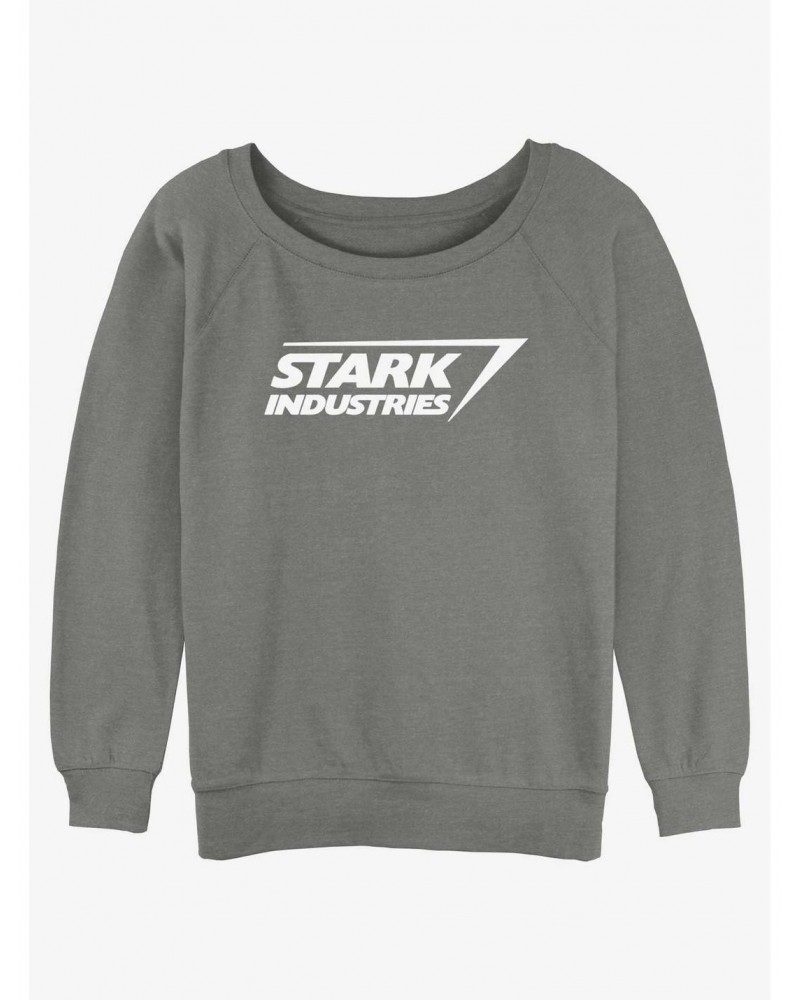 Marvel Iron Man Stark Industries Logo Girls Slouchy Sweatshirt $12.40 Sweatshirts