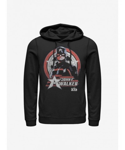 Marvel The Falcon And The Winter Soldier Walker Captain America Walker Shield Hoodie $14.01 Hoodies