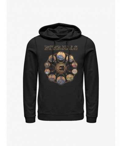 Marvel Eternals Circular Gold Heroes Hoodie $17.24 Hoodies