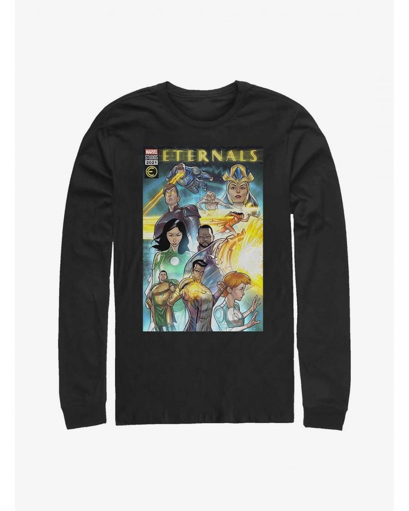 Marvel Eternals Group Comic Cover Long-Sleeve T-Shirt $9.21 T-Shirts