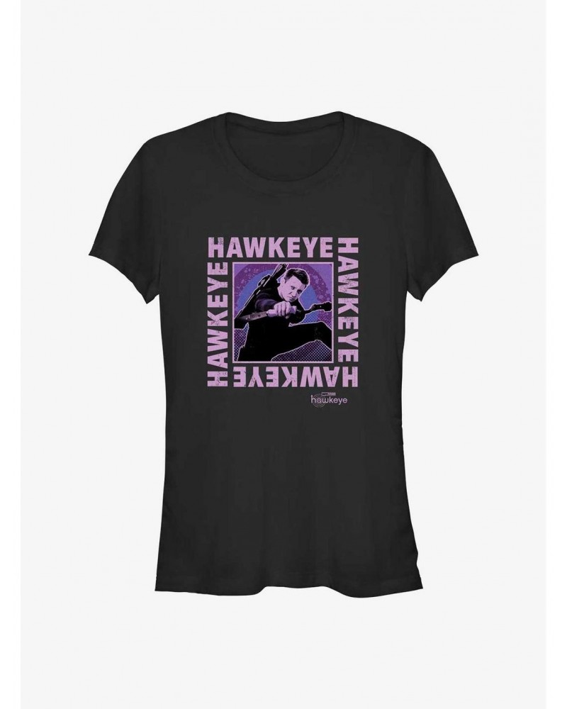 Marvel Hawkeye Text Box Girls T-Shirt $7.97 T-Shirts