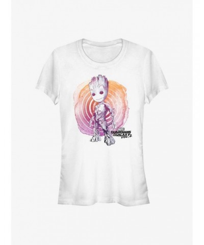 Marvel Guardians Of The Galaxy Groot Watercolor Girls T-Shirt $9.36 T-Shirts