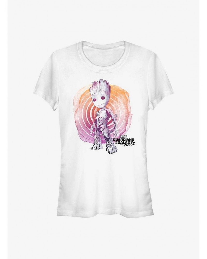 Marvel Guardians Of The Galaxy Groot Watercolor Girls T-Shirt $9.36 T-Shirts