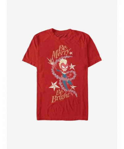 Marvel Captain Marvel Be Marvel Holiday T-Shirt $5.93 T-Shirts