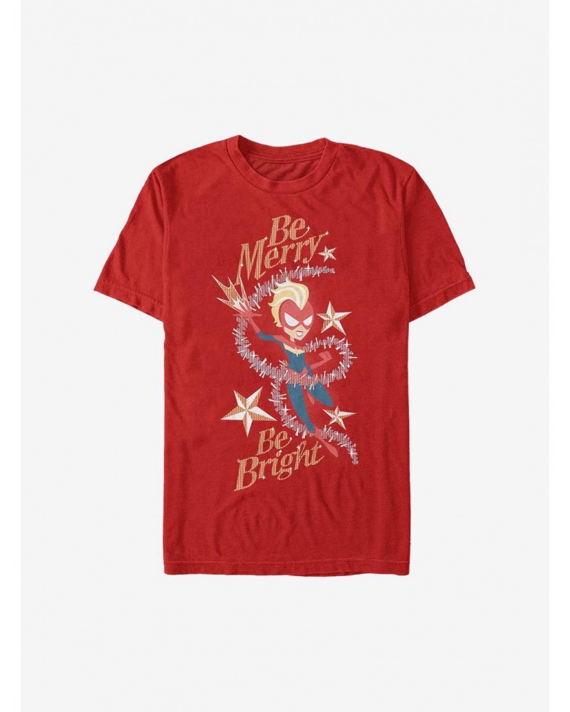 Marvel Captain Marvel Be Marvel Holiday T-Shirt $5.93 T-Shirts