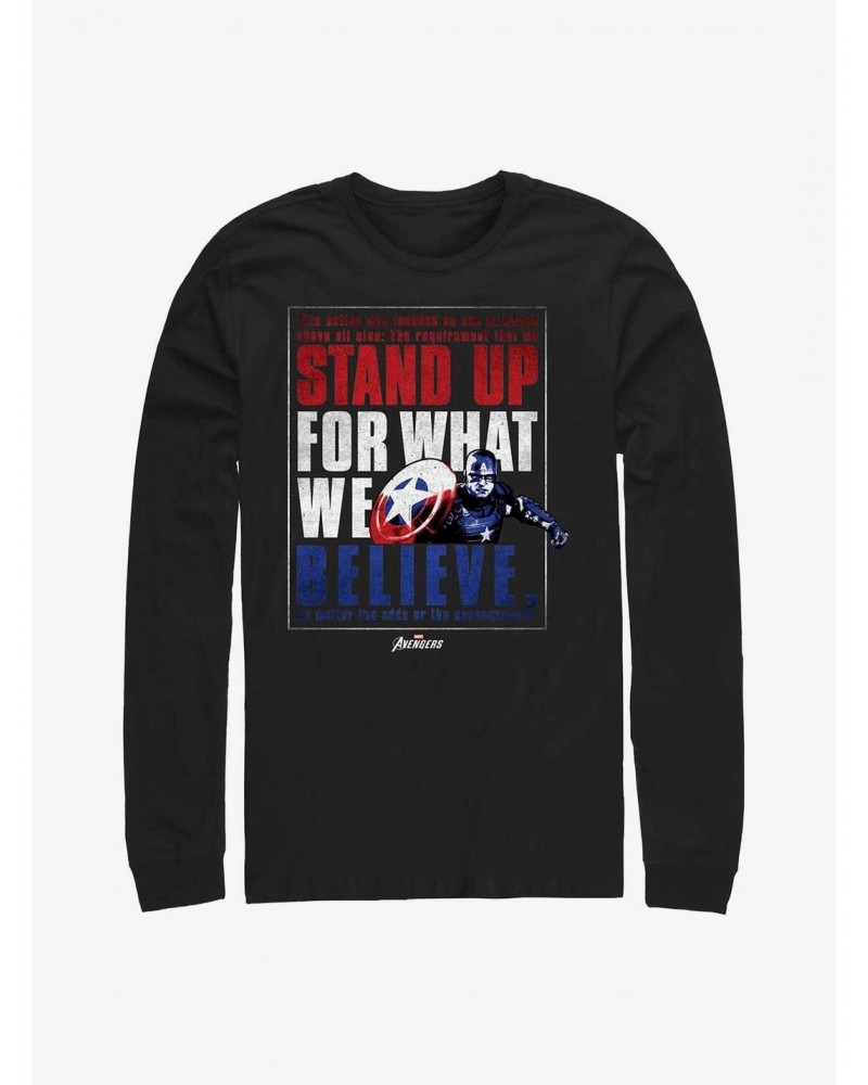 Marvel Captain America Believe Order Long-Sleeve T-Shirt $8.42 T-Shirts