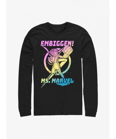 Marvel Ms. Marvel Gradient Marvel Long-Sleeve T-Shirt $8.69 T-Shirts