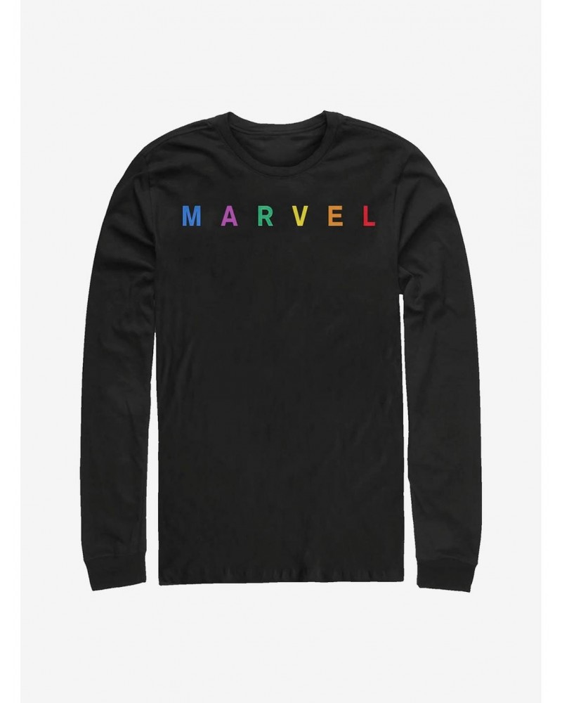 Marvel Simple Logo Emblem Long-Sleeve T-Shirt $12.11 T-Shirts