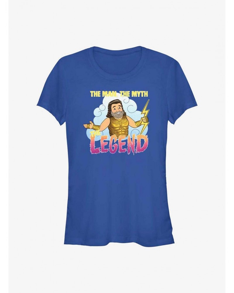 Marvel Thor: Love and Thunder Zeus Man Myth Legend Girls T-Shirt $8.17 T-Shirts