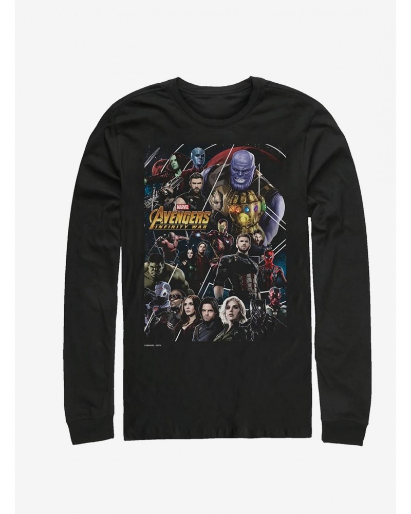 Marvel Avengers Poster Long-Sleeve T-Shirt $10.26 T-Shirts