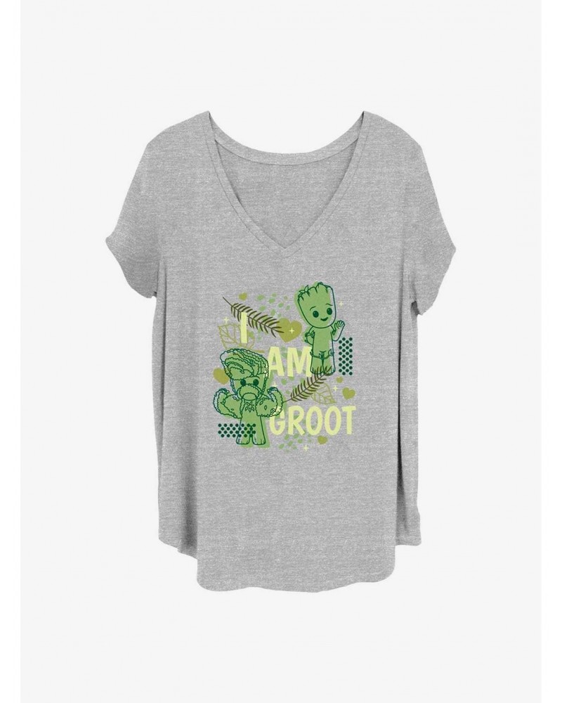 Marvel Guardians of the Galaxy Cutesy Groot Girls T-Shirt Plus Size $9.94 T-Shirts