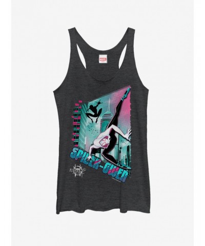 Marvel Spider-Man: Into The Spider-Verse Ghost-Spider Panel Girls Tank Top $7.67 Tops