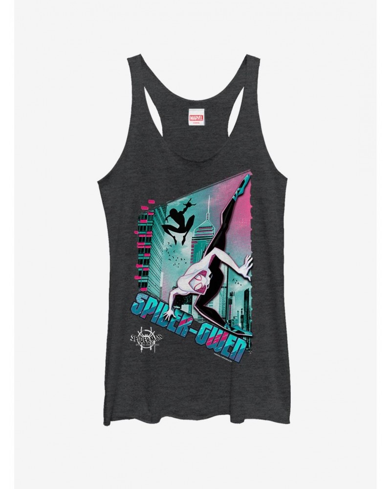 Marvel Spider-Man: Into The Spider-Verse Ghost-Spider Panel Girls Tank Top $7.67 Tops