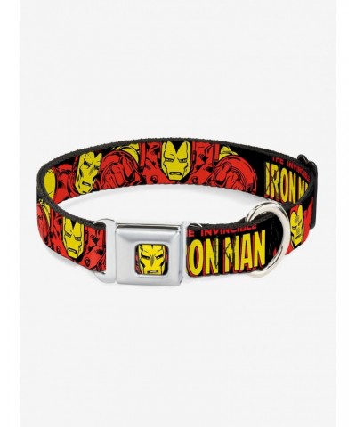 Marvel Iron Man The Invincible Seatbelt Buckle Dog Collar $10.21 Pet Collars