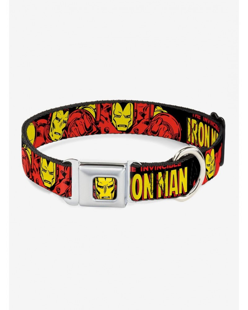 Marvel Iron Man The Invincible Seatbelt Buckle Dog Collar $10.21 Pet Collars