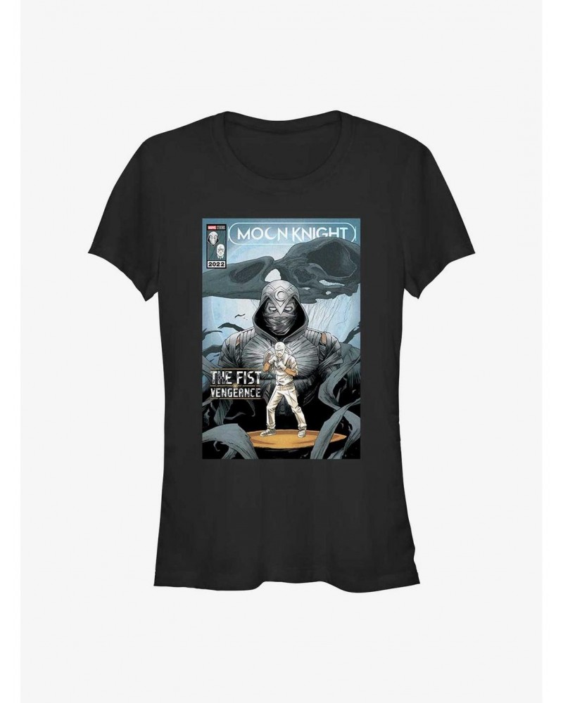 Marvel Moon Knight Fist of Vengeance Comic Cover Girls T-Shirt $9.56 T-Shirts