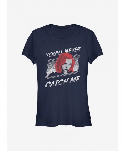 Marvel Black Widow Never Catch Me Girls T-Shirt $7.17 T-Shirts