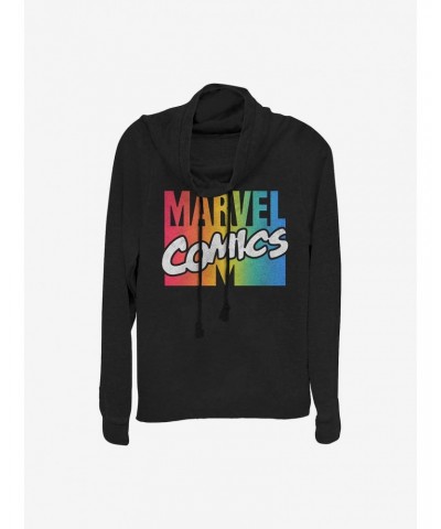 Marvel Avengers Marvel Comics Spectrum Logo Cowlneck Long-Sleeve Girls Top $17.24 Tops