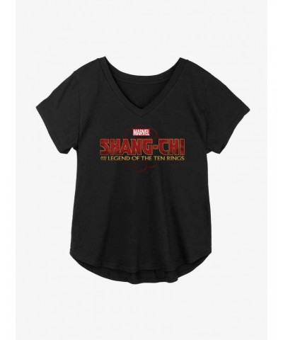 Marvel Shang-Chi And The Legend Of The Ten Rings Title Logo Girls Plus Size T-Shirt $9.25 T-Shirts