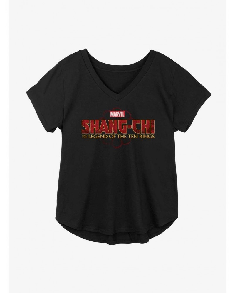 Marvel Shang-Chi And The Legend Of The Ten Rings Title Logo Girls Plus Size T-Shirt $9.25 T-Shirts