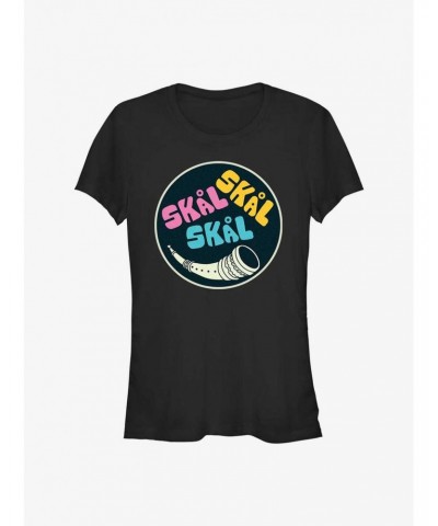 Marvel Thor: Love and Thunder Skal Badge Girls T-Shirt $8.96 T-Shirts