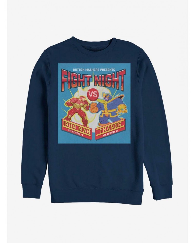 Avengers Pixel Iron Man vs Thanos Sweatshirt $14.76 Sweatshirts