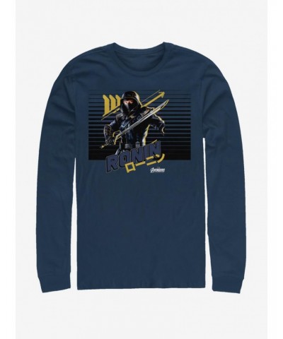 Marvel Avengers: Endgame Ninja Sunset Navy Blue Long-Sleeve T-Shirt $13.16 T-Shirts