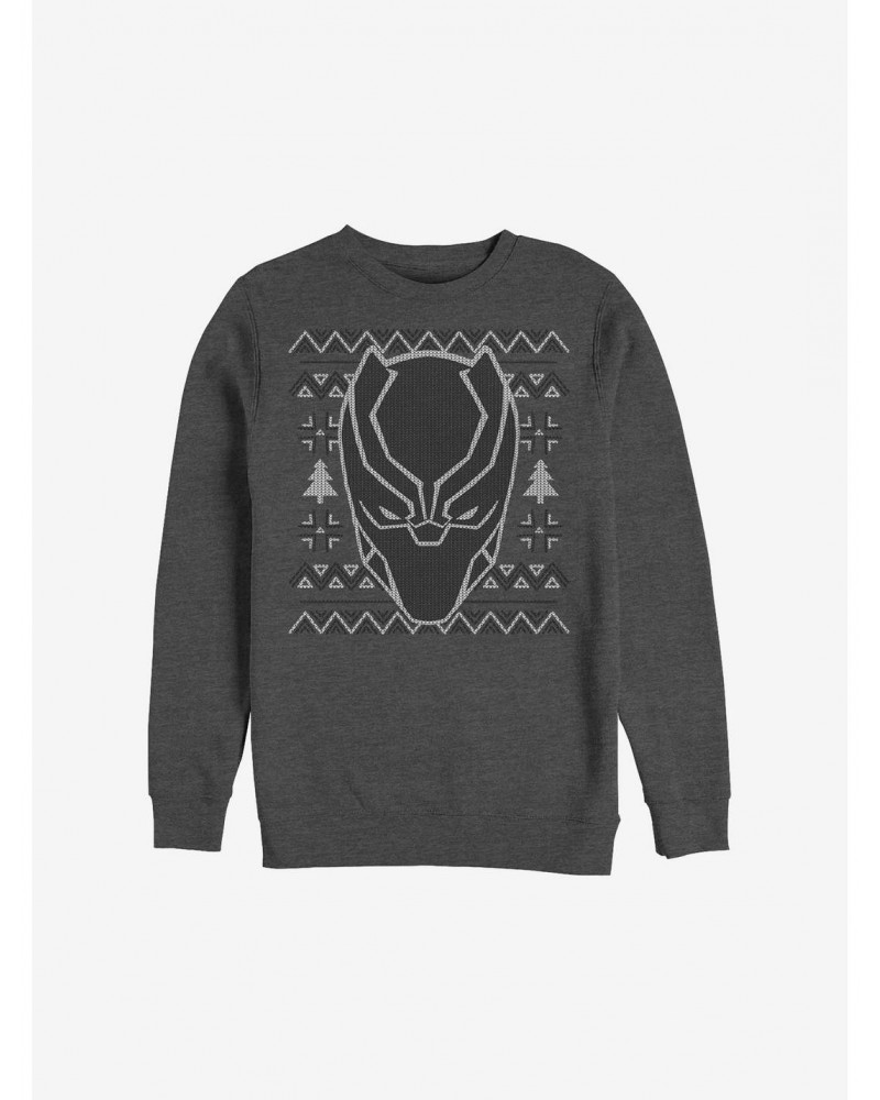 Marvel Black Panther Christmas Pattern Sweatshirt $12.69 Sweatshirts