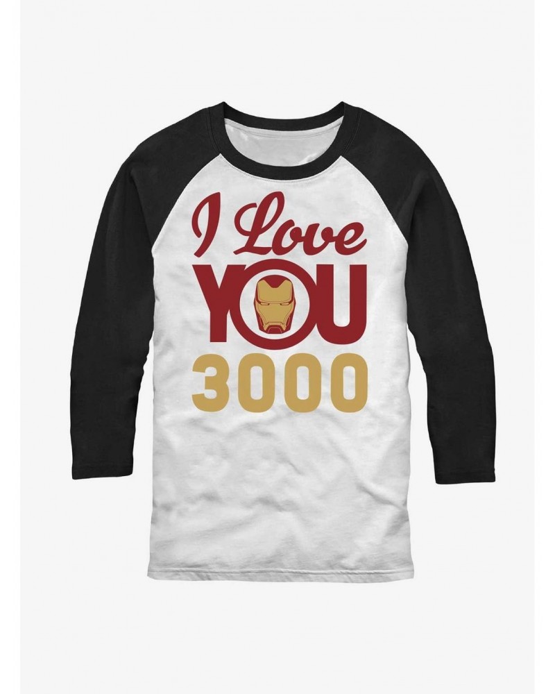 Marvel Avengers Iron Man I Love You 3000 Raglan T-Shirt $12.14 T-Shirts