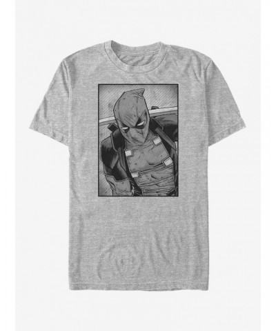 Marvel Deadpool Comic Grayscale T-Shirt $8.60 T-Shirts