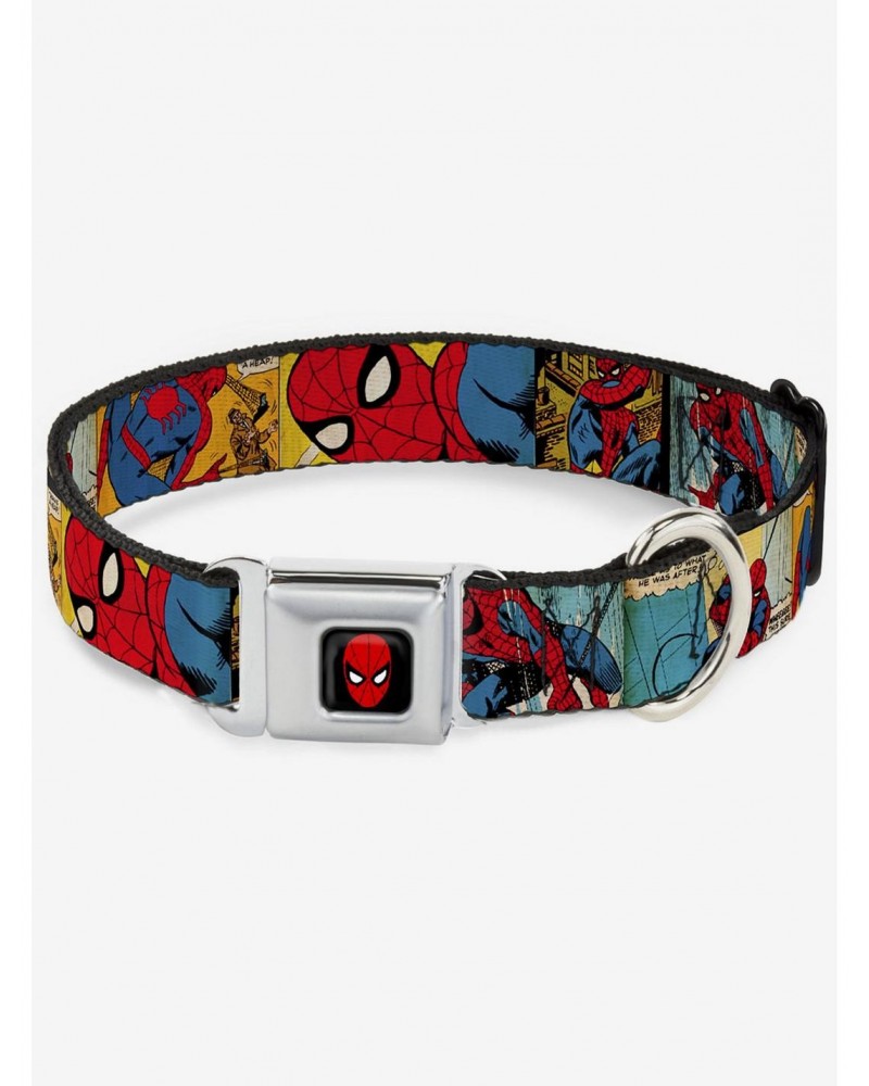 Marvel Spider-Man Comic Strip Seatbelt Buckle Dog Collar $10.71 Pet Collars