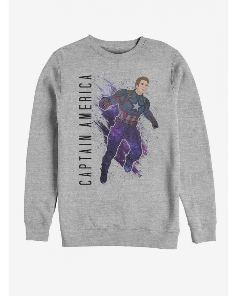 Marvel Avengers: Endgame Captain America Painted Sweatshirt $13.58 Sweatshirts