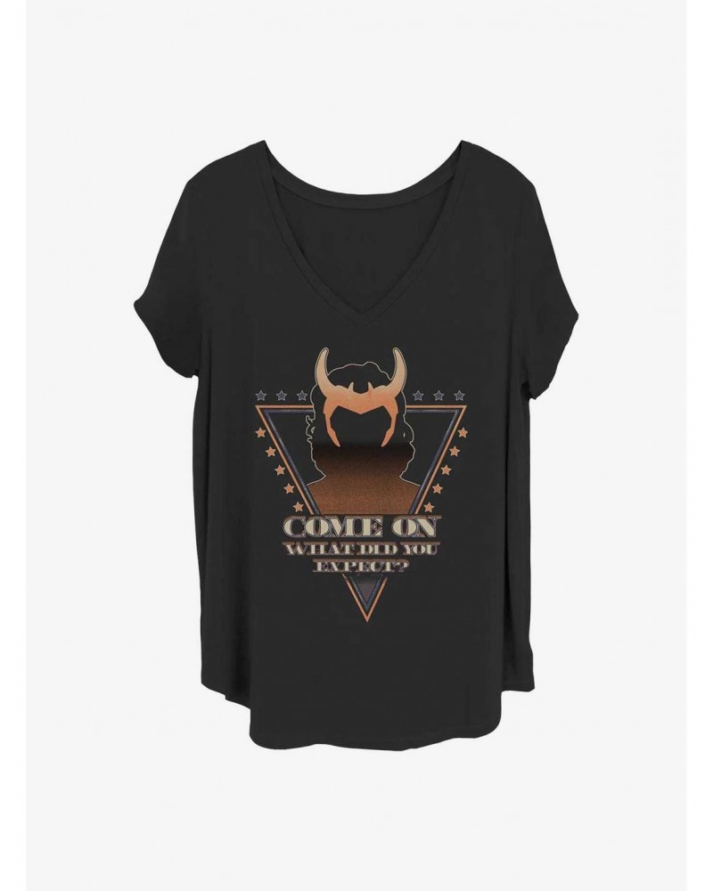 Marvel Loki Mischievious Campaign Girls T-Shirt Plus Size $8.55 T-Shirts