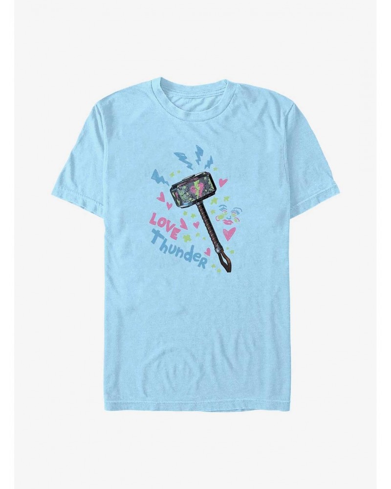 Marvel Thor: Love and Thunder Graffiti Hammer T-Shirt $6.12 T-Shirts