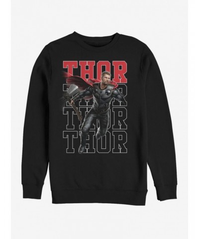 Marvel Avengers: Endgame Heroic Shot Thor Sweatshirt $11.51 Sweatshirts