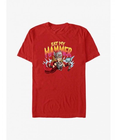 Marvel Thor: Love and Thunder Mighty Thor Eat My Hammer T-Shirt $8.22 T-Shirts