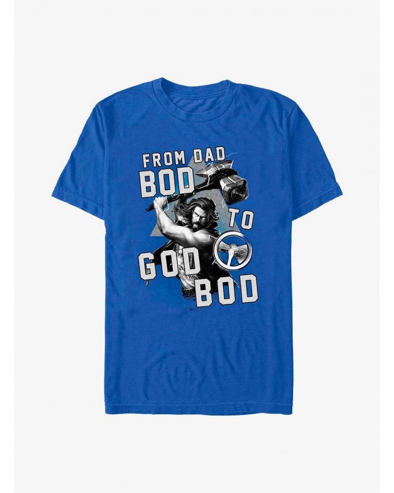 Marvel Thor: Love and Thunder From Dad Bod To God Bod T-Shirt $7.84 T-Shirts