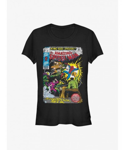 Marvel Spider-Man The Sinister Six Comic Girls T-Shirt $9.96 T-Shirts