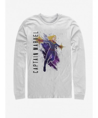 Marvel Avengers: Endgame Captain Marvel Painted Long-Sleeve T-Shirt $7.90 T-Shirts