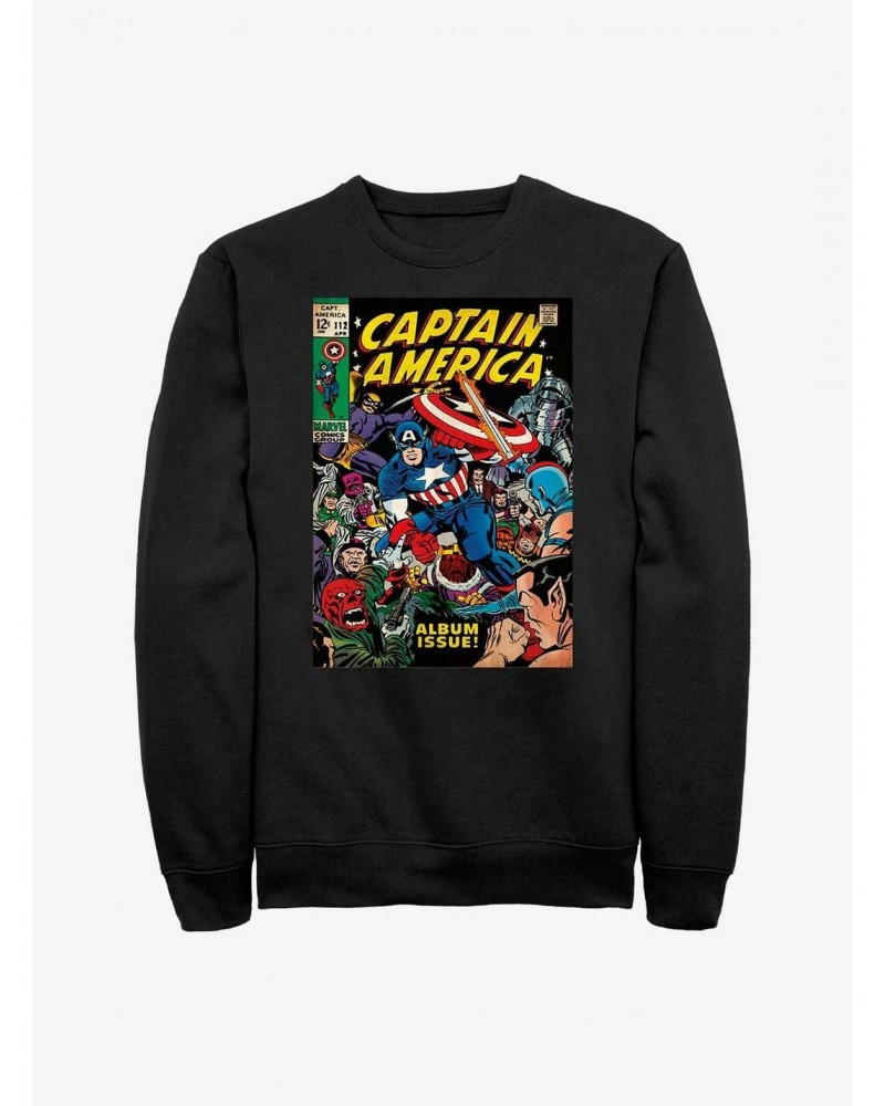 Marvel Captain America Comic Book Cover Sweatshirt $8.86 Sweatshirts